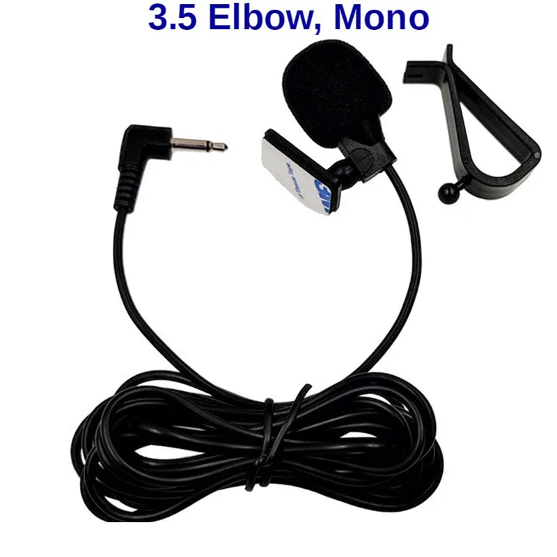 Car Microphone Audio Navigation Wired Clip External Wires Auto Mics Radio 3m Long Mic Stereo 3.5mm Mono 2.5mm SM Lotus Jack Plug