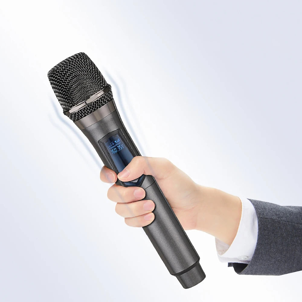 Wireless Microphone 2 Channels UHF Professional Handheld Mic Micphone For Party Karaoke Professional Church Show Meeting