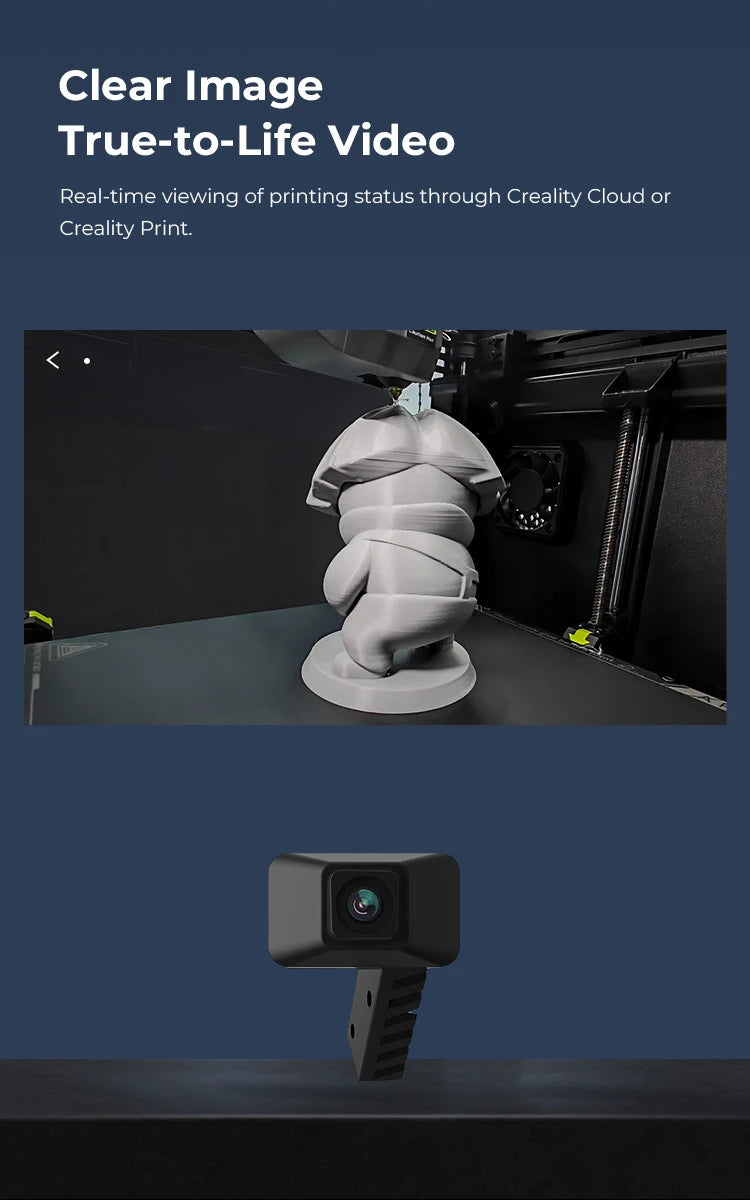 Creality K1 Max AI Camera HD Quality Intelligent Assistant Support Real Time Viewing Lapse Filming for K1/K1C/K1 SE 3D Printer