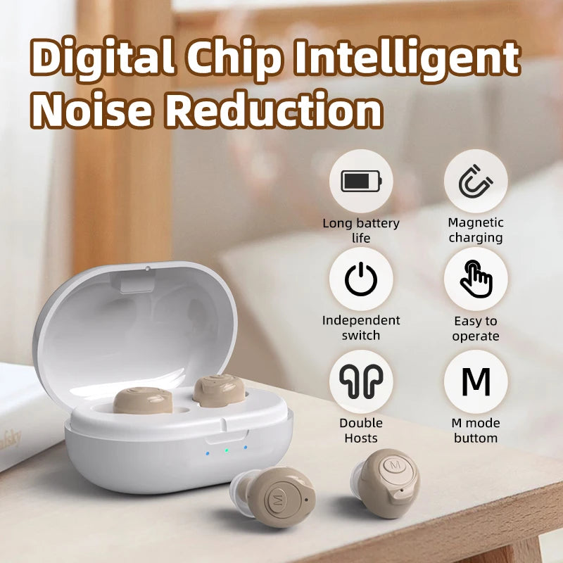 Rechargeable Hearing Aid Multiple noise reduction modes  Sound Amplifier Portable For Elderly People