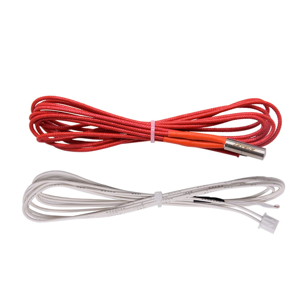 12V/24V 40W Cartridge Heater XH2.54 Thermistor NTC 100K 3950 Wire 1M for Ender 3 CR10 Ender3V2 3D Printer J-Head Hotend