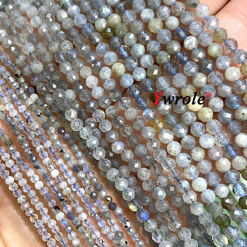Natural Red Garnet Stone Beads 2 3 4mm Faceted Loose Round Gemstone For Jewelry Making DIY Bracelet Earrings Accessories 15''