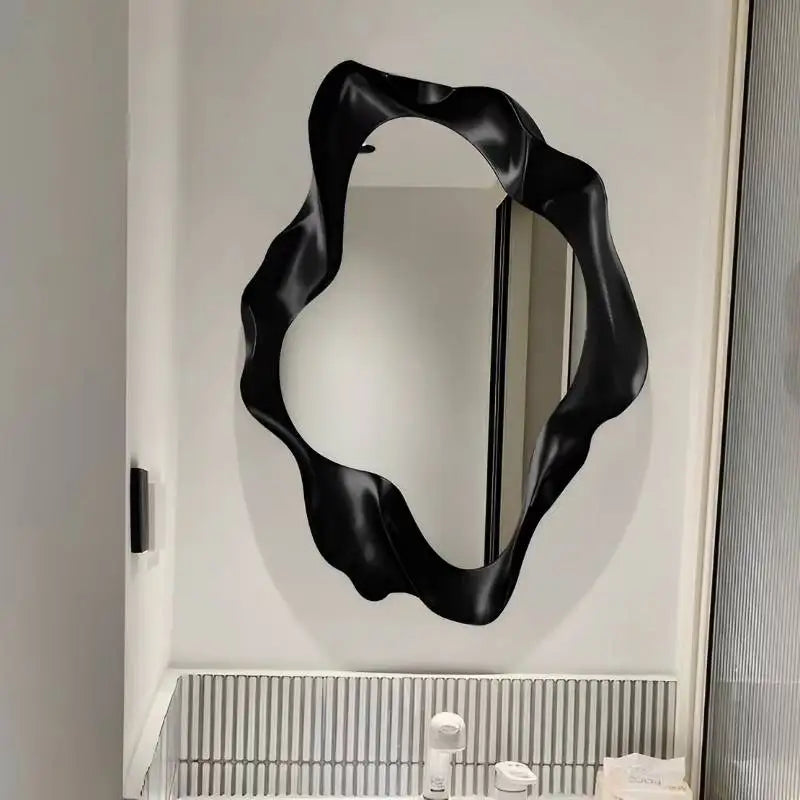 Irregular Universal Mirror Sensor Bathroom Classic Luxury Living Room Wall Art Decoration Vanity Wood Espejos Para Pared Miroir