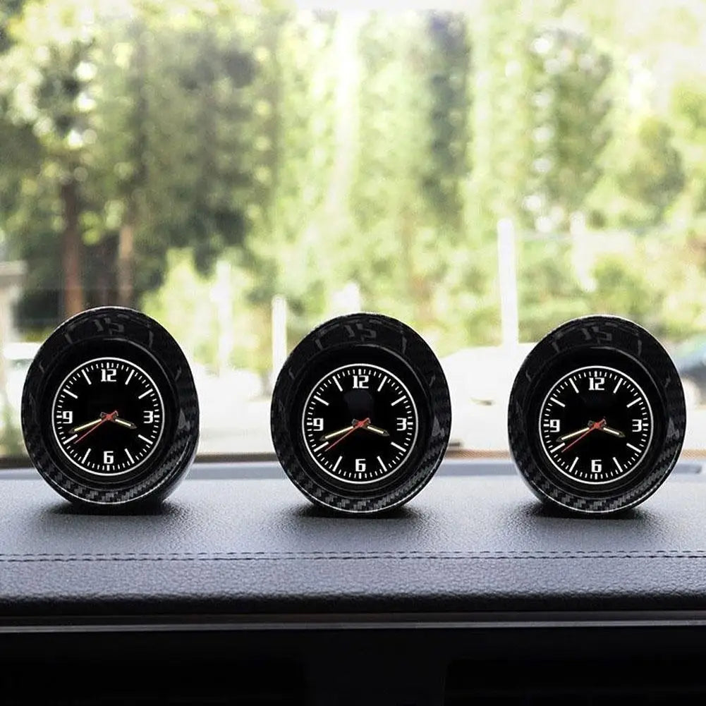 Car Clock Luminous Mini Automobiles Internal Stick-On Digital Watch Mechanics Quartz Clocks Auto Ornament