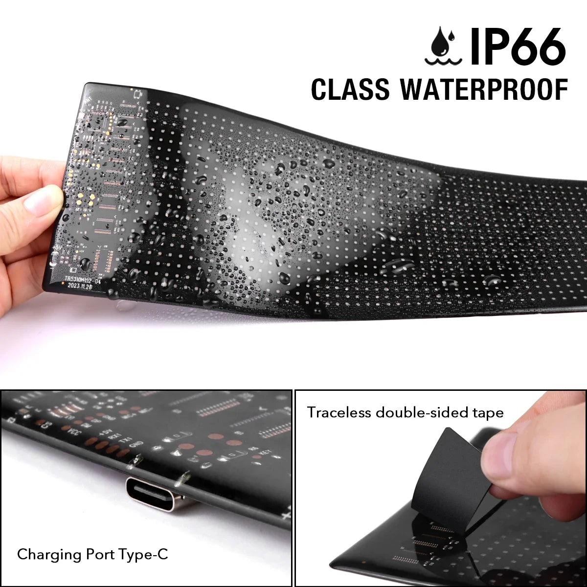 Smart Pixel LED Advertising Sign Scrolling Display Panel Screen BT APP Control USB 5V DIY Image Text Pattern Animation Creative