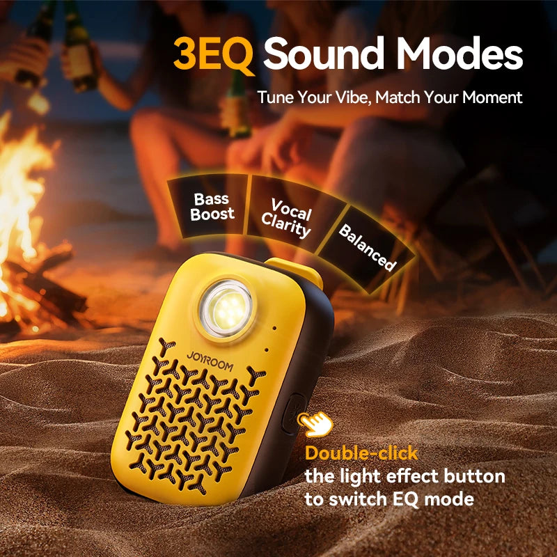 Joyroom Magnetic Bluetooth 5.4 Speakers Wearable Clip-On Wireless Waterproof Speaker with Light Clean Sound/ENC Built-in Mic