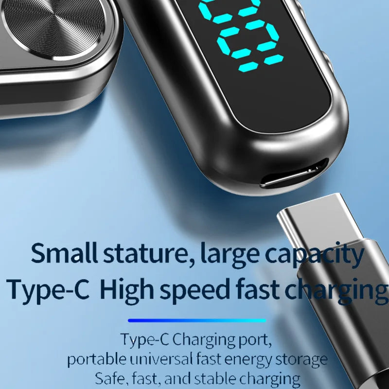 Single Ear Bluetooth 5.5 Wireless Earphone LED Display Ear-Hook Headset 180° Rotatable Wireless Earbuds Waterproof Sport Headset