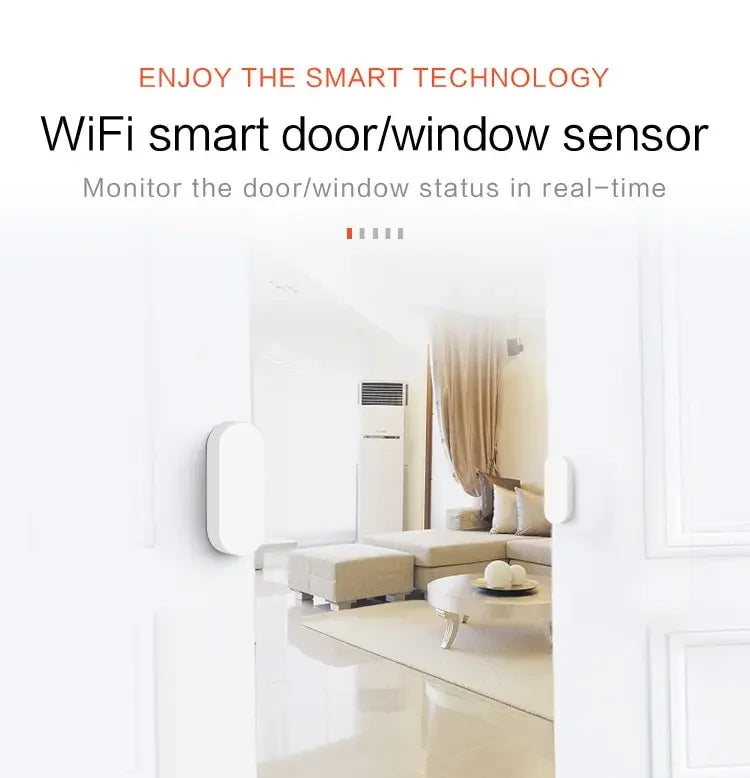 Tuya Smart WiFi Zigbee Door Sensor Smart Home Open Close Detector Smartlife App Control Notification Compatible