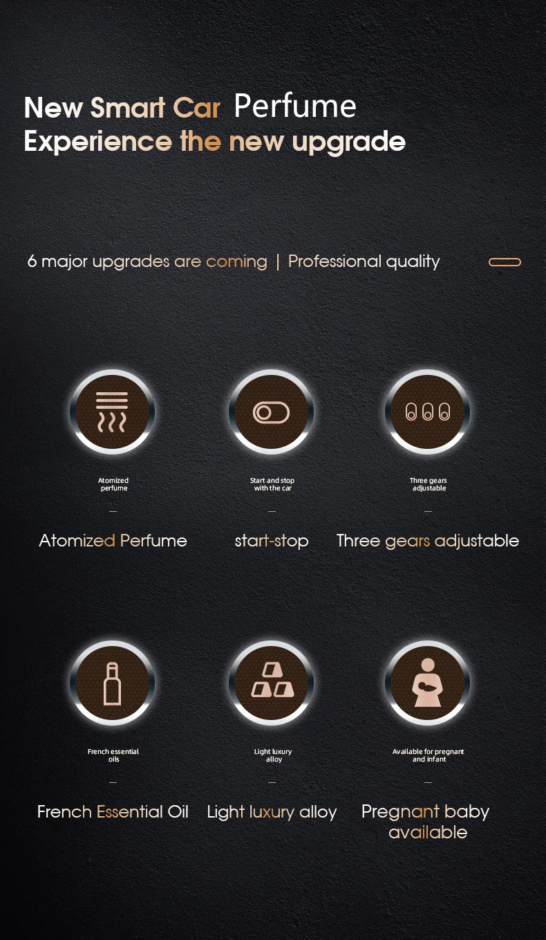 Smart Air Freshener Car Aromatherapy Fragrance For Purifying Seat Perfume Air Humidifier Diffuser Scent Air Machine Accessories