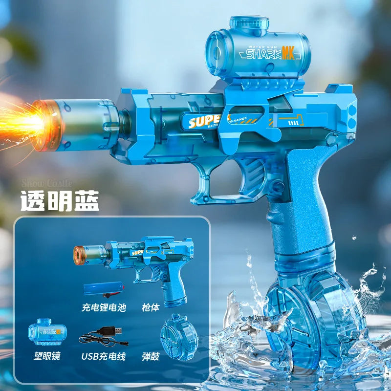 Outdoor summer hot toys, electric high-pressure water gun, beach, swimming pool, garden, wrestling game, automatic charge, gifts