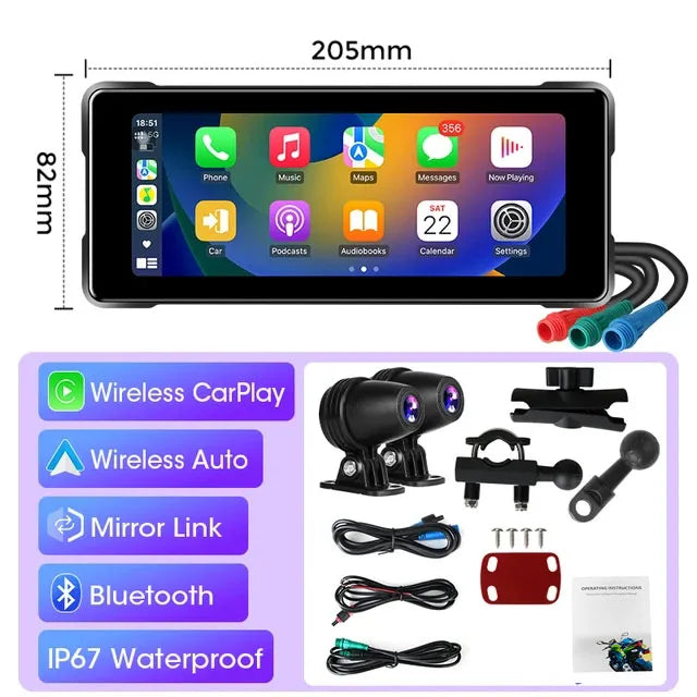 GEARELEC G1 Motorcycle Helmet Bluetooth Headset Hands Free Call IPX67 Waterproof 1000mAh Headset Speakers HiFi Stereo RGB Light