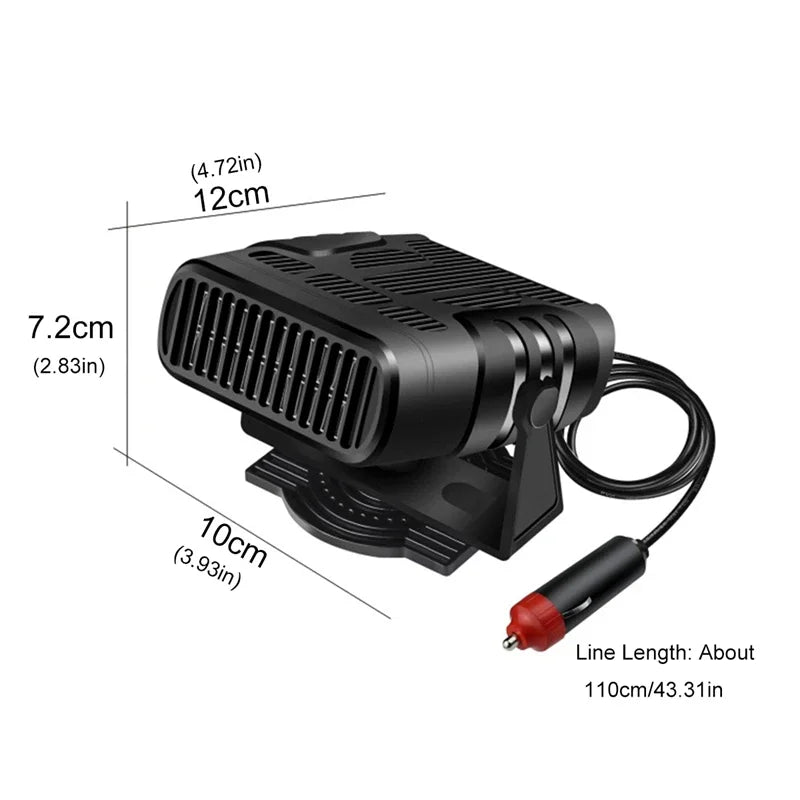 Car Heater 12V 24V 4in1 Powerful Defroster Defogger for Windshield 360 Rotation Vehicle Interior Heater Auto Accessories Winter