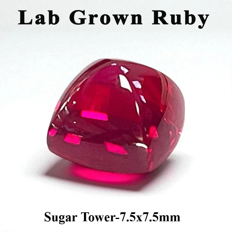 Top Lab Grown Ruby Oval Cut Pigeon Blood Red VVS1 Gemstone For Charms DIY Jewelry Making Selectable Certificate