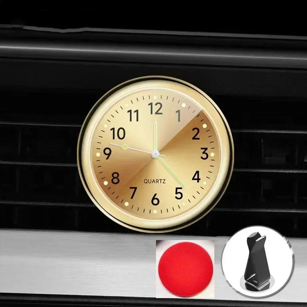 Car Clock Luminous Automobiles Internal Stick-On Mini Digital Watch Mechanics Quartz Clocks Auto Ornament Car Accessories Gifts