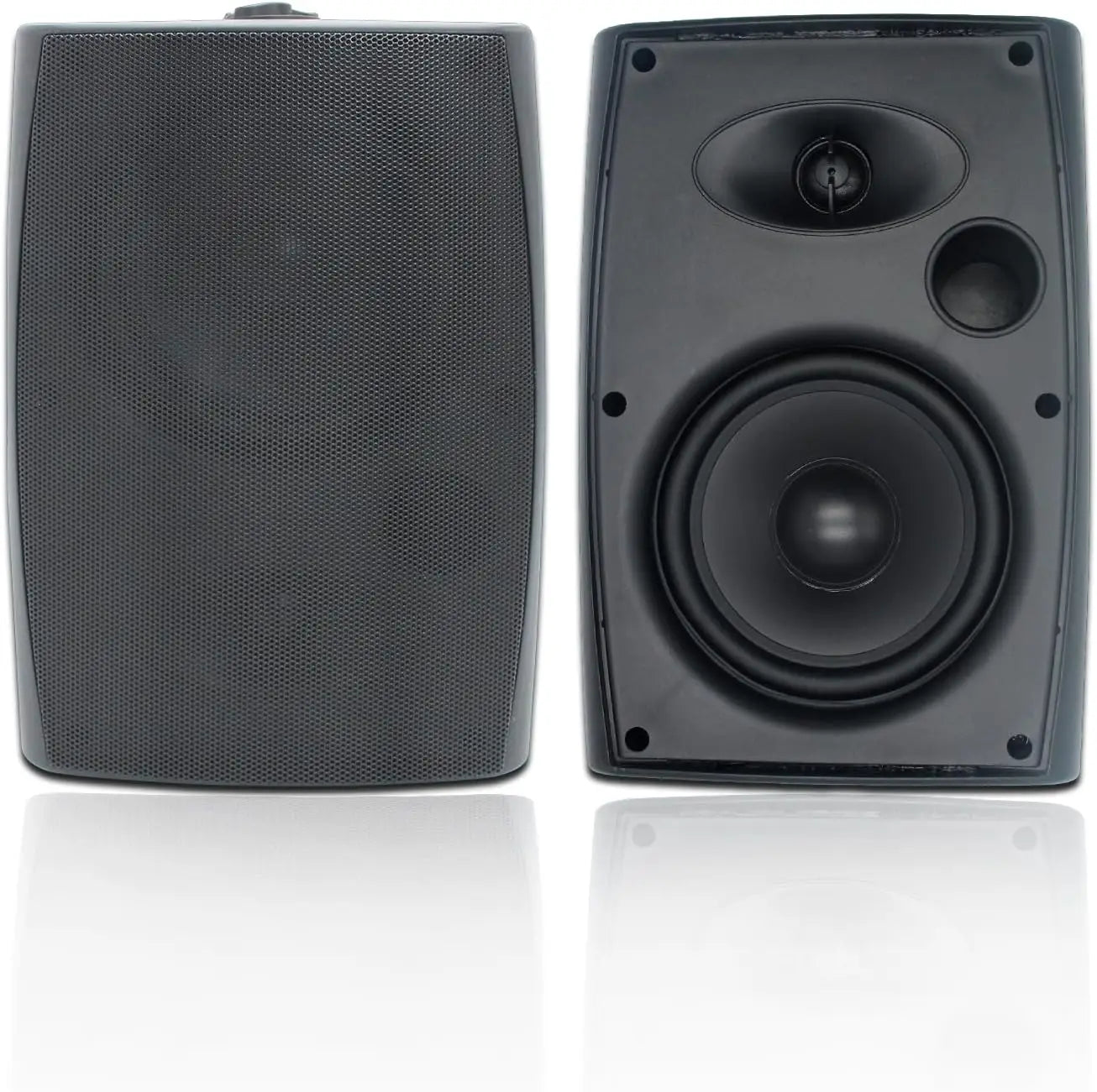 Herdio 2PCS 6.5‘’ 400W Outdoor Passive Speakers Wired Waterproof With Powerful Bass Wall Mount Speakers For Patio Poolside