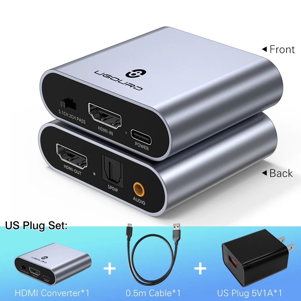 4K 30HZ HDMI-Compatible Audio Extractor Stereo Audio Converter 3.5mm 4k X 2k Audio Splitter Adapter For PS4 TV DVD Home Theater