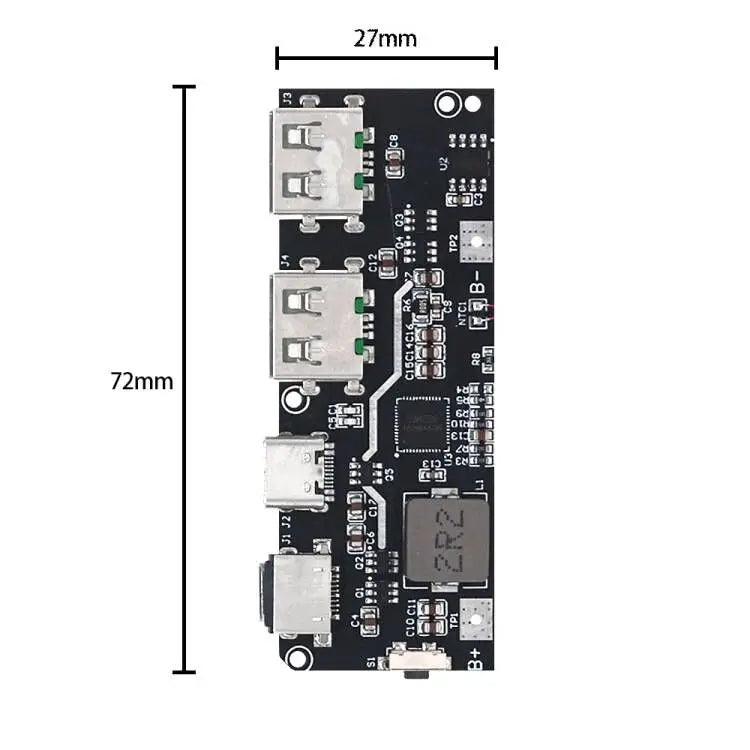 22.5W Power Bank 5-Port Bidirectional Fast Charging  Module Circuit Board DIY Motherboard Kit QC4+PD3.0