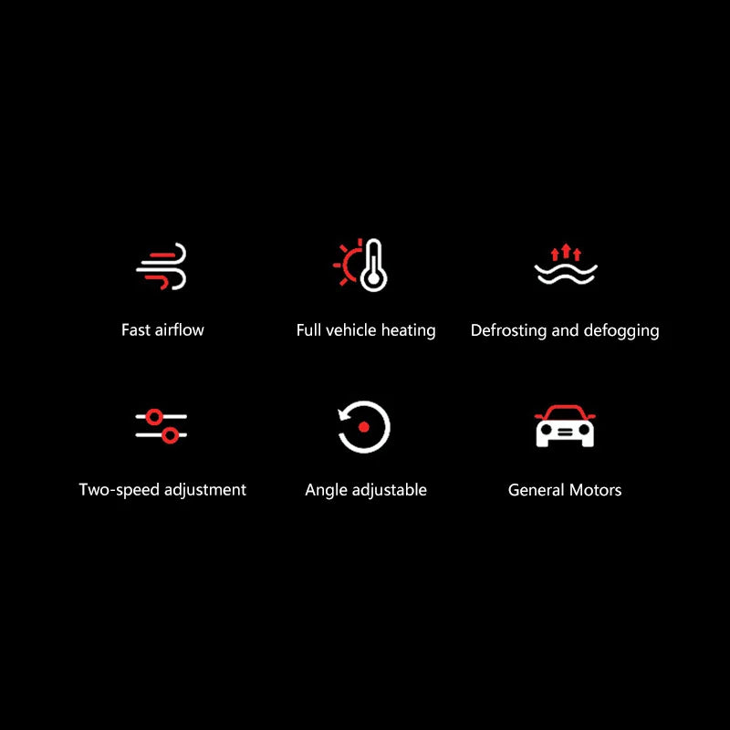 New Car Heater 12V/24V Electric Cooling Heating Fan Electric Heater Fan Windshield Defogging Demister Defroster Car supplies