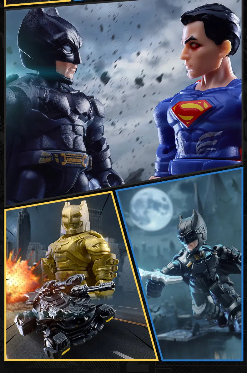 Blokees DC Marvel Hero Batman Star Edition Series  Blind Box Toy E01/E02 6PCS Batman Motorcycle Toy Collectible Perfect Gift