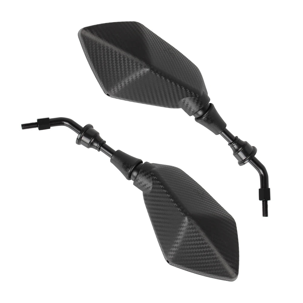 8mm 10mm Back Side Convex Mirror Handle Bar End Side Rearview Mirrors for Scooter E-Bike Motocycle 1 Pair Motorcycle Mirror