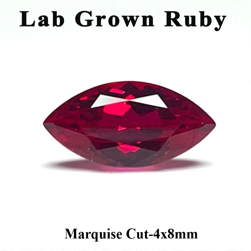 Top Lab Grown Ruby Oval Cut Pigeon Blood Red VVS1 Gemstone For Charms DIY Jewelry Making Selectable Certificate