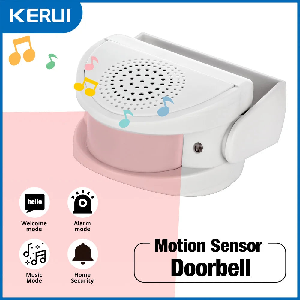 FUERS Wireless Guest Welcome Chime Alarm Door Bell PIR Motion Sensor For Shop Entry Company Security Protection Smart Doorbell