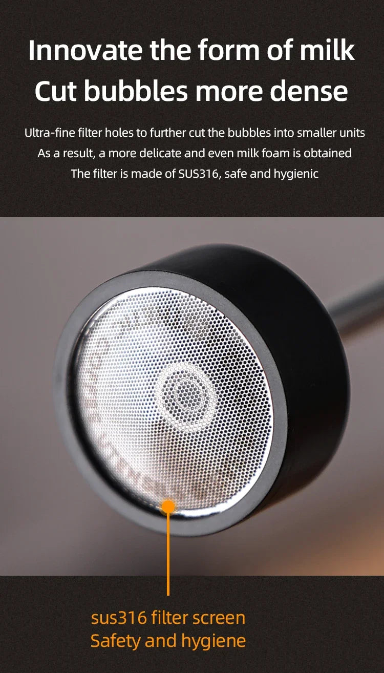 Bincoo UPGRADED Electric Coffee Frother/MILK Whisk+Egg Beater MINI Food Blender USB Rechargeable Handheld 2 Speeds Espresso Tool