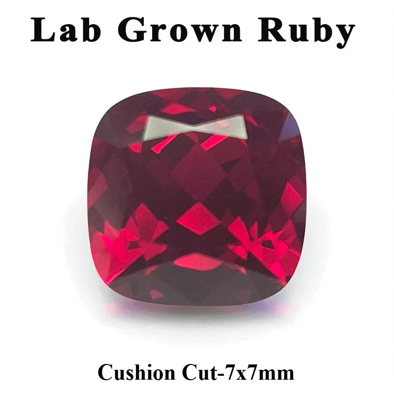 Top Lab Grown Ruby Oval Cut Pigeon Blood Red VVS1 Gemstone For Charms DIY Jewelry Making Selectable Certificate