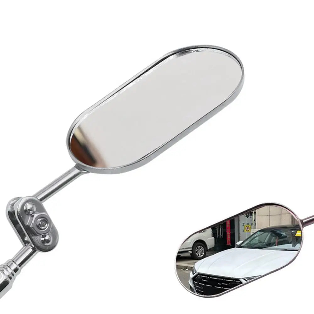Automobile Repair Inspection Mirror Telescopic Mirror 360-Degree Rotating with LED Light Folding Elliptical Retractable Mirror