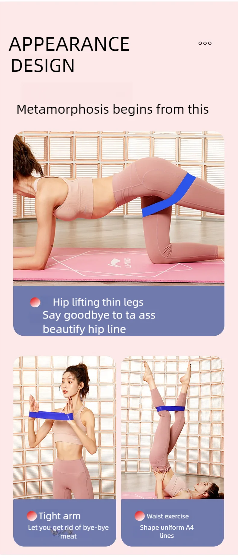 Fitness Elastic Band Resistance Band Yoga Exercise Training Gym Fitness Sports Ring Sports Crossfit Resistance Bands
