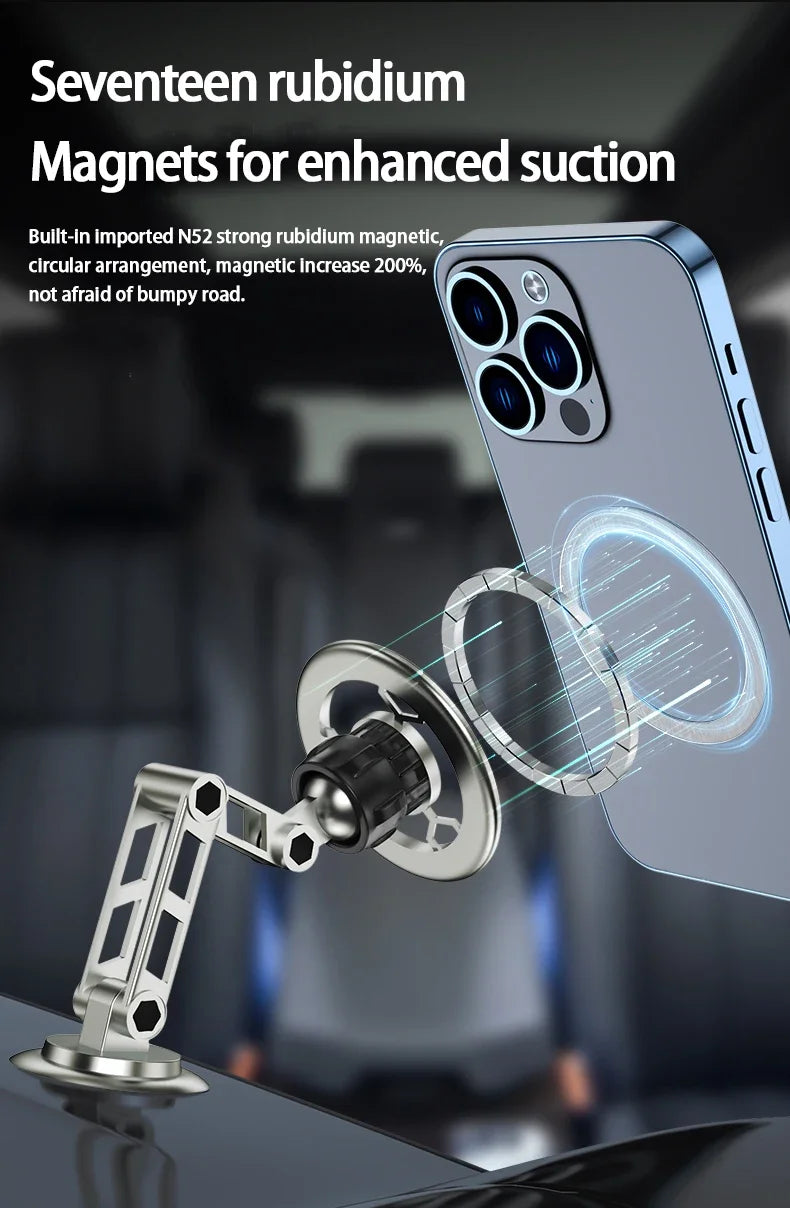 Metal Magnetic Car Phone Bracket with 360° Degree Rotating Accessory Foldable Ventilated Magnet Gps Cars Accessories for Phones