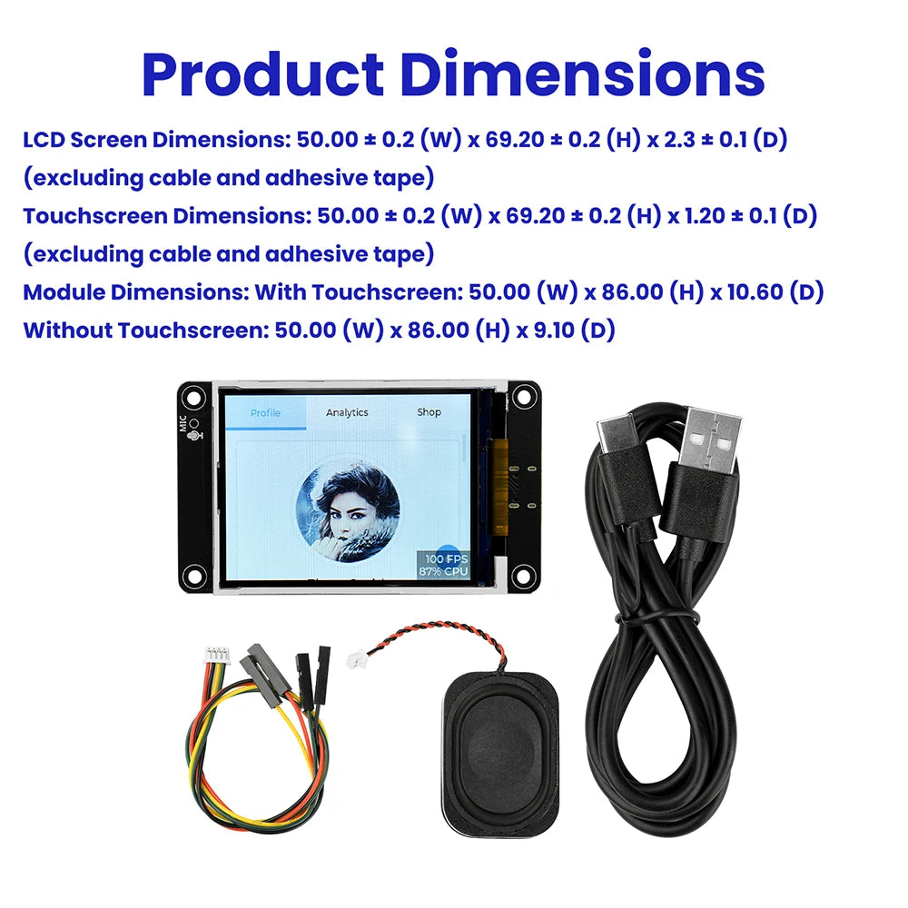 ESP32-S3 ESP32 S3 2.8-inch TFT Module Touch Screen Development Board With WiFi Bluetooth Smart AI Display 240x320 IPS Screen