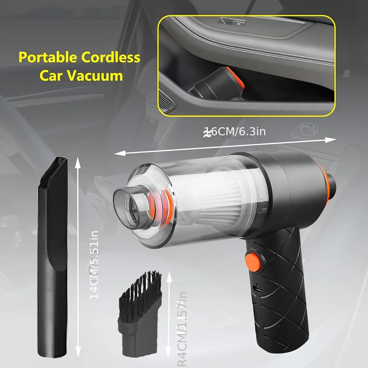 6 IN 1 Car Vacuum Cleaner Suction Blow Vaccum Vacum Wireless Home Handheld Charging Portable Mini Small Aspiradora Auto Machine