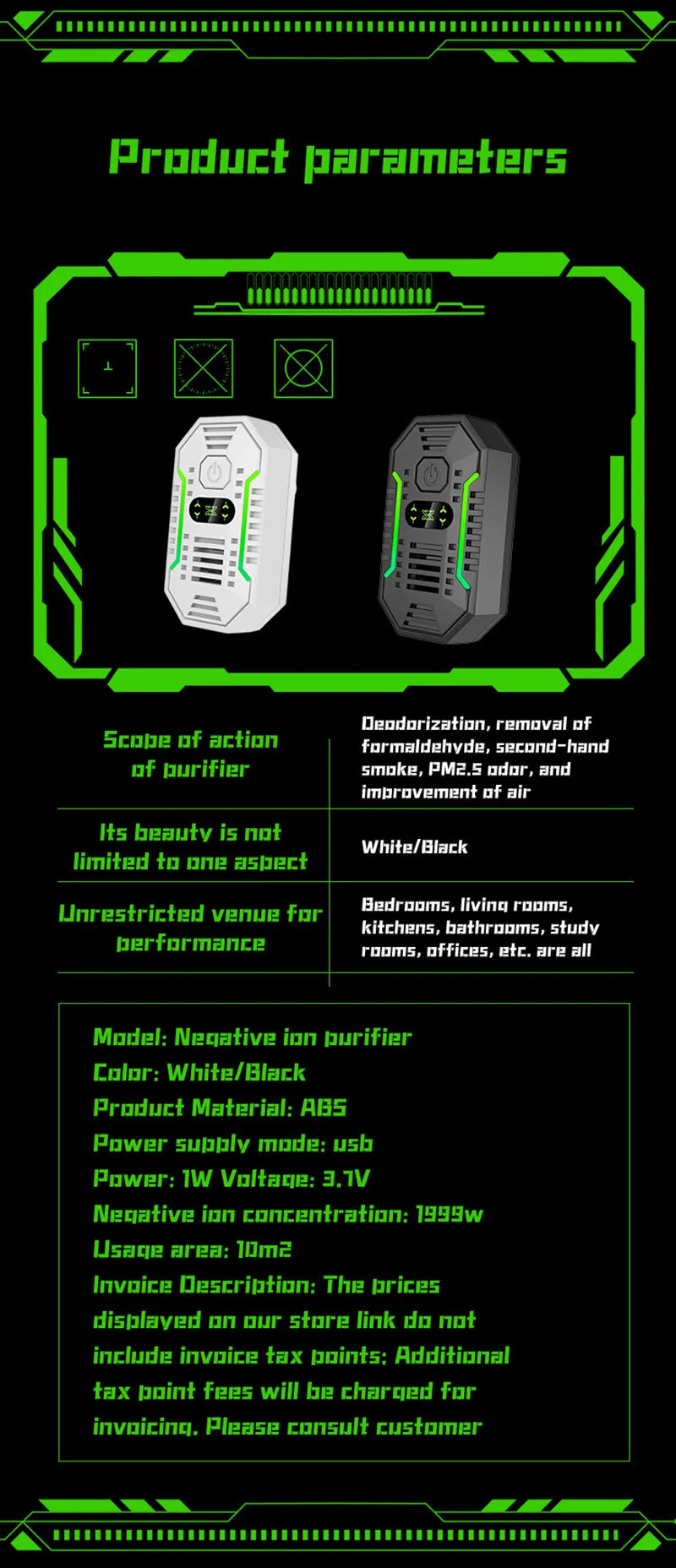 Low Energy Consumption USB Plug Negative Ion Air Purifier Eliminates Odors Purifies Smoke Formaldehyde Allergen For Home 2026