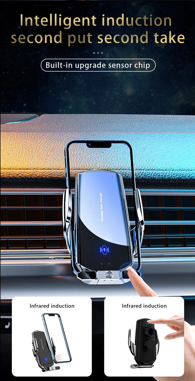 Car wireless charger Magnetic Cell Phone Holder Mobile Phone Stand in Car GPS Support 360° Rotatable Mount For iPhone Xiaomi