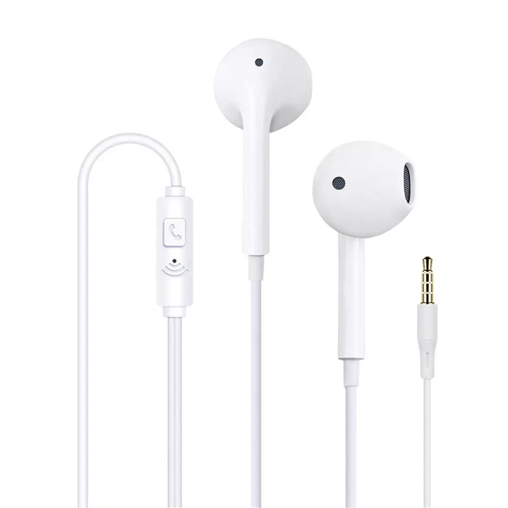 Universal 3.5mm Wired Headphones With Microphone Hands-free Calls Subwoofer Music Earplugs Ergonomic Comfortable 3.5mm Earphones