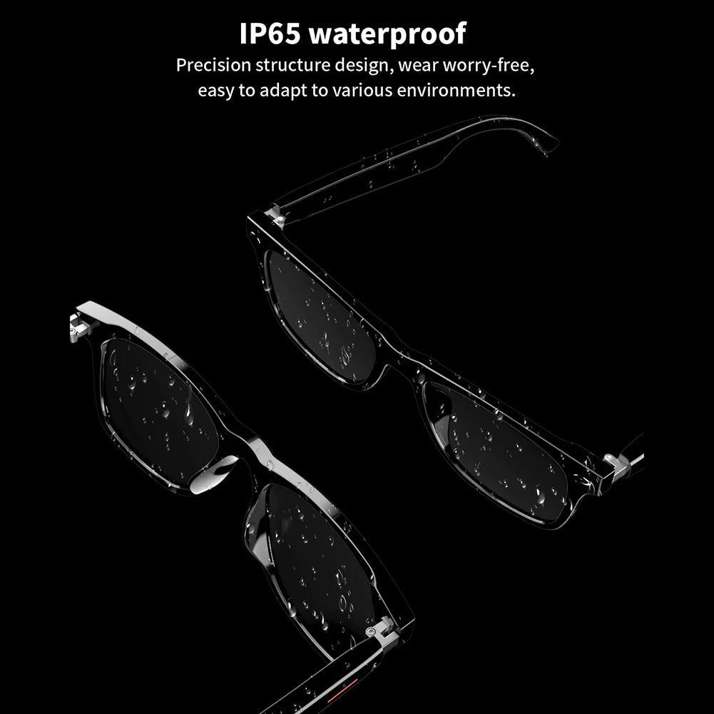 Smart Glasses AI Voice Assistant Camera Glasses BT Audio Glasses (Plain Glasses)