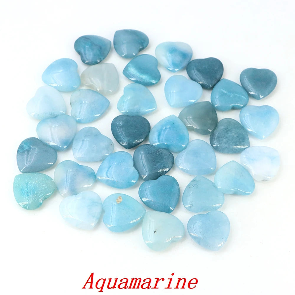 Lots Wholesale Gem Heart Shape LOVE 20MM Natural Crystal Amethyst Agate Bead Healing Reiki Natural Stone Gift Supplies