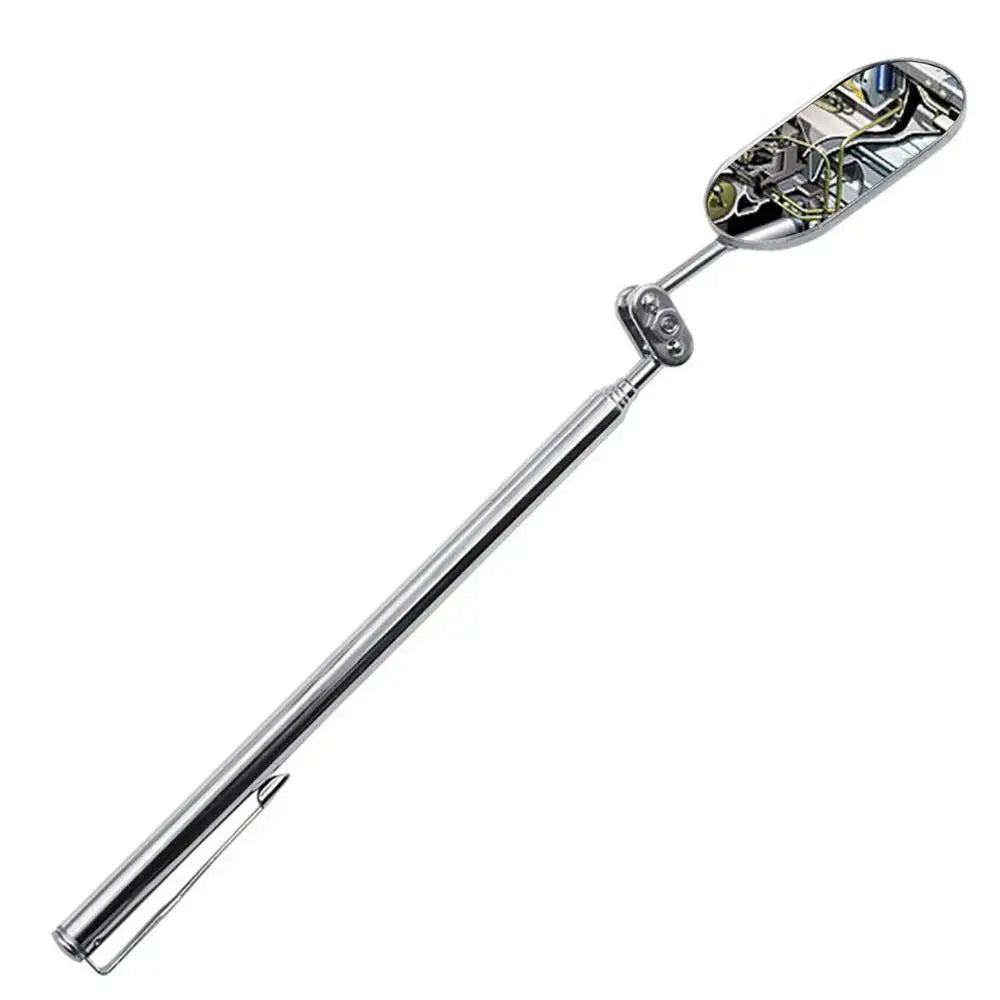 Automobile Repair Inspection Mirror Telescopic Mirror 360-Degree Rotating with LED Light Folding Elliptical Retractable Mirror
