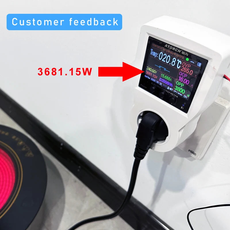 16A Tuya WIFI Digital Thermostat Socket Incubator AC220V Temperature Controller With Timer Switch Cooling Heating 3M NTC Sensor