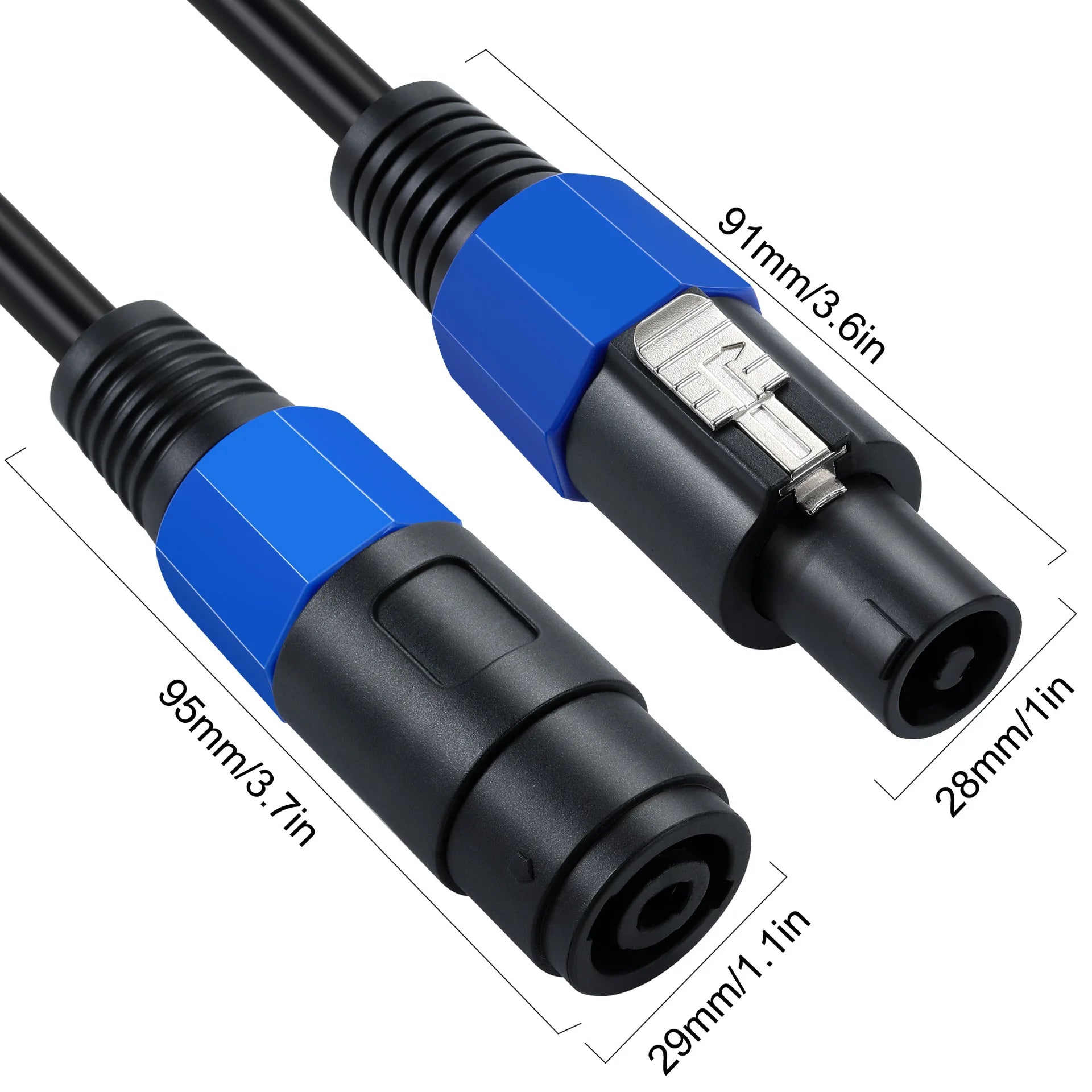 Speakon Male to Speakon Male SOUND Cables Professional Copper Audio Cord DJ Speaker Extension Cord 3 5 10m Wire with Twist Lock