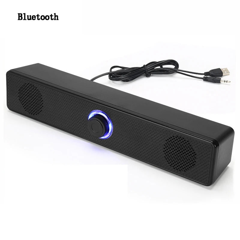 PC Soundbar Wired/Wireless Bluetooth Speaker 4D USB Powered Soundbar for TV Pc Laptop Gaming Home Theater Surround Audio System
