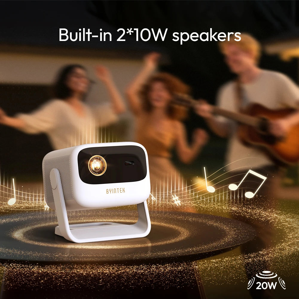 BYINTEK U90 Projector 4K Full HD1080P Cinema Android 11.0 WiFi Mini Portable 1080P Home Theater Video DLP Projector with Battery