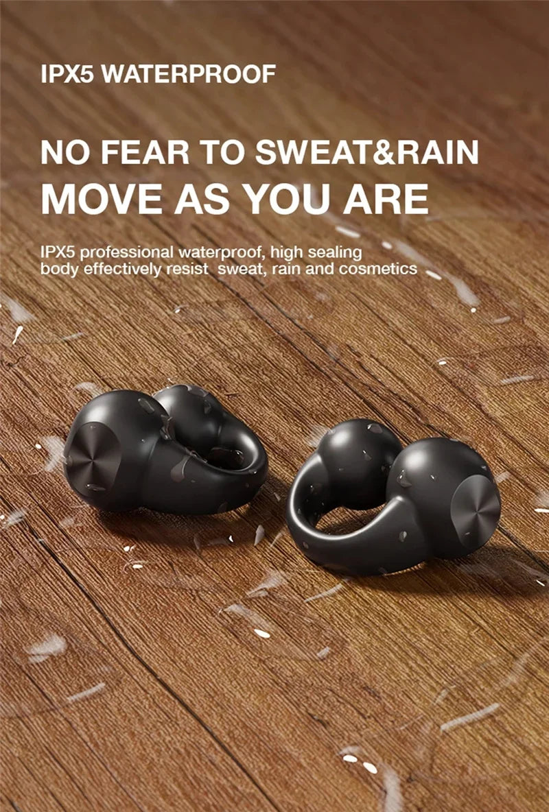 Earring Wireless Earbuds Bluetooth 5.3 Earphone Open Ear Headphones Air Conduction for Sport Running Painless Wearing Headset