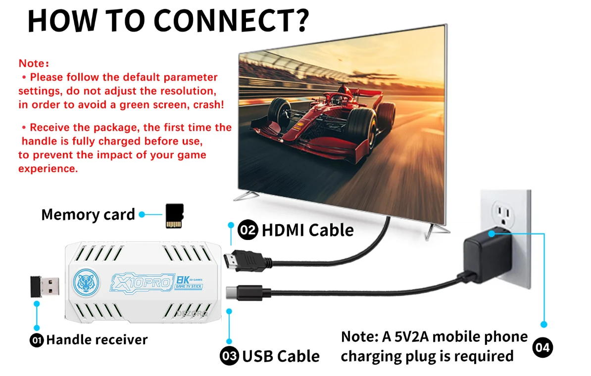 X10 Pro Retro Gaming Console 128G Game Stick Built In 50000 Retro Games 40+ Emulators S905 x 3 TV Video Game Consola
