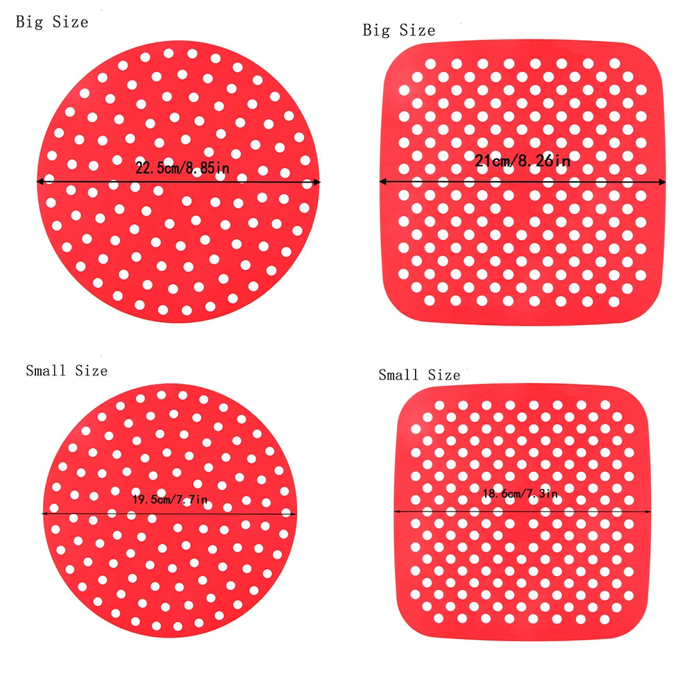 Air Fryer Silicone Mat Kitchen Accessories Non-stick Baking Mat Pastry Tools Accessories Bakeware Oil Mats Cake Grilled Saucer
