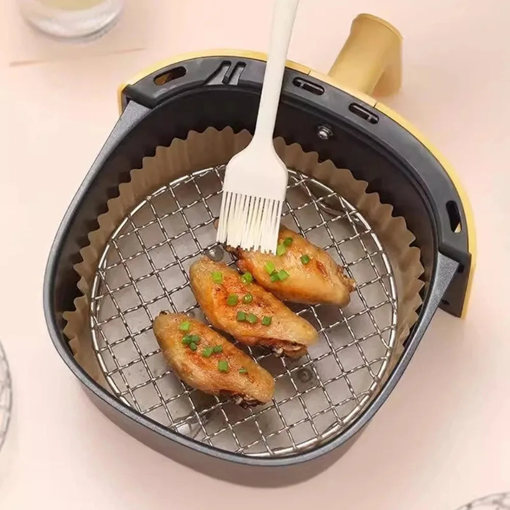 Round Air Fryer Rack Stackable Stainless Steel Grid Grill BBQ Net with Foot Cooling Rack Steam Baking Rack For Home Kitchen