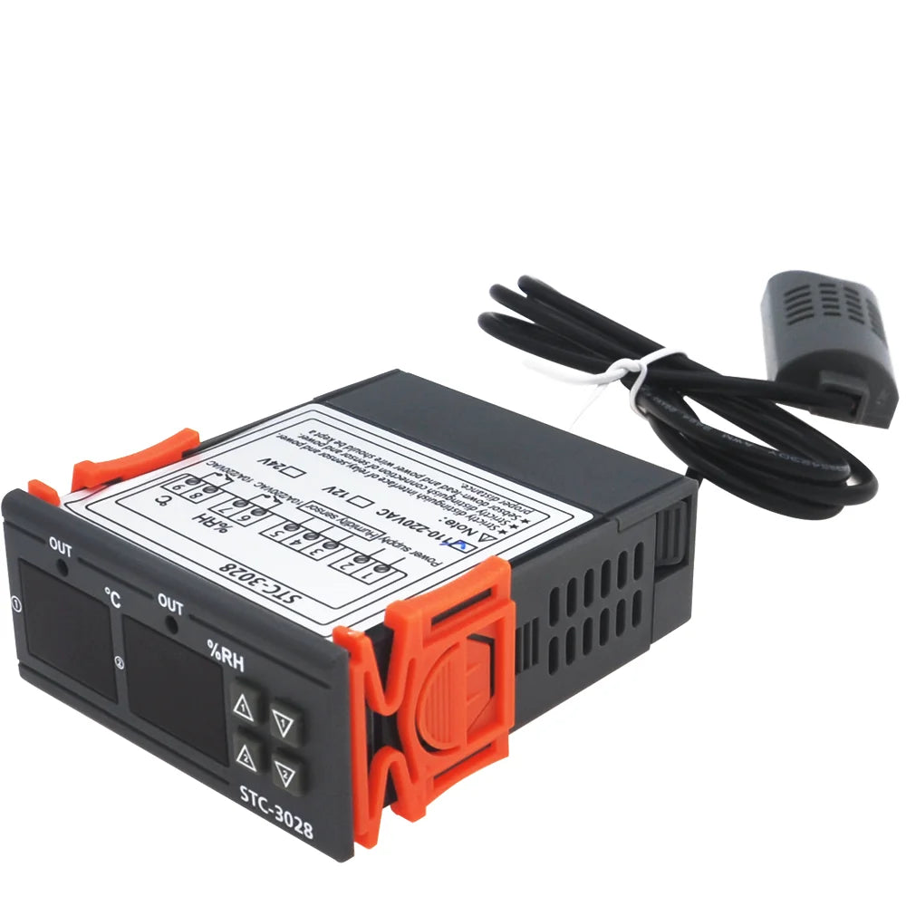 Digital Thermostat STC-3028 Temperature Humidity Controller Thermostat Humidistat Thermometer Hygrometer Control Switch 12V 220V