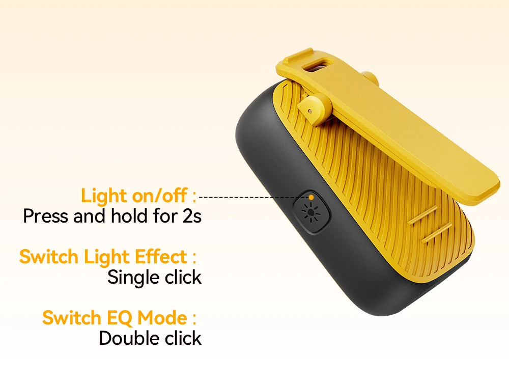 Joyroom Wearable Bluetooth Speakers,IP67 Waterproof,Clip-On Portable Small Personal Speaker/Clean Sound/Stereo Pair/Wireless 5.4
