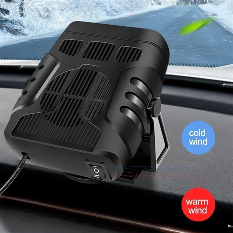 12/24V Car Heater 2 in 1 Car Cooling & Heater Fan Car Windshield Fast Heating Defrost Defogger Electric Heating Dryer Demister